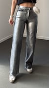Liquid Orta Bel Silver Sim Kaplama Jeans