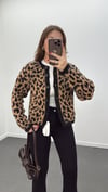 Manon Leopar Desenli Düğmeli Hırka