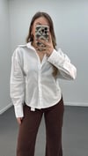 Massi Beyaz 4 Düğmeli Tasarım Gömlek