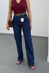 Miami Dark Yıkamalı Süper Yüksek Bel Wide Leg Jeans