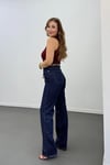 Miami Dark Yıkamalı Süper Yüksek Bel Wide Leg Jeans