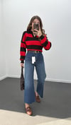 Milano Tint Yıkamalı Cepli Yarım Flare Jeans