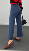 Milano Tint Yıkamalı Cepli Yarım Flare Jeans