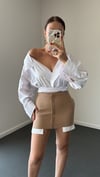 Minnie Cep Torbası Detaylı Bej Etek
