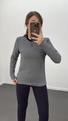 Ms Lacivert-Beyaz Çizgili Basic Sweat