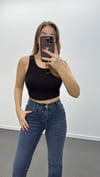 Nora Siyah İçi Pedli Fitilli Basic Atlet