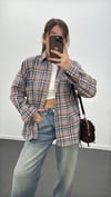 Taylor Bej Mavi Ekoseli Oduncu Gömlek