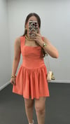 Tinker Turuncu Korsajlı Mini Elbise