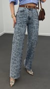 Town Taş Aksesuarlı Yüksek Bel Straight Leg Jeans