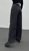 Wanda Antrasit Orta Bel Baggy Relax Fit Jeans