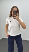 Watermelon Beyaz Karpuz Nakışlı %100 Pamuk Tshirt