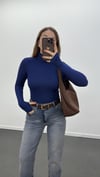Yoko Saks Mavisi Balıkçı Yaka Modal Body