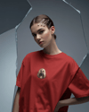 Afgan Tazısı Zarafeti – Kadın Oversize Tişört