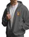 Bengal Kedi Baskılı Fermuarlı Hoodie – Kadın Regular Fit