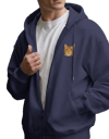 Bengal Kedi Baskılı Fermuarlı Hoodie – Kadın Regular Fit