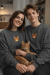 Bengal Kedi Desenli Sevgili Sweatshirt – İç Baskı Sevgililer Günü Çift Kombini
