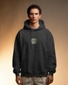 British Shorthair Kedili Hoodie Unisex %100 Pamuk | Siyah Kapüşonlu Sweatshirt Göğüs Ortası Logolu