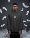 British Shorthair Kedili Hoodie Unisex %100 Pamuk | Siyah Kapüşonlu Sweatshirt Göğüs Ortası Logolu