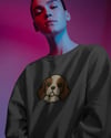 Cavalier King Charles Baskılı Kadın Sweatshirt – Minimal Köpek İkonlu