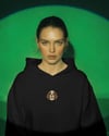 Cavalier King Charles Nakışlı Siyah Kadın Hoodie – Oversize Kapüşonlu Sweatshirt