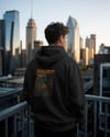 Çığlık Kedi Tasarımlı Siyah Unisex Kapüşonlu Sweatshirt – Sanatsal & Retro Hoodie