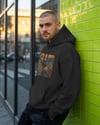 Çığlık Kedisi Baskılı Siyah Hoodie | Unisex %100 Pamuk Kapüşonlu Sweatshirt