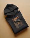 Çığlık Kedisi Baskılı Siyah Hoodie | Unisex %100 Pamuk Kapüşonlu Sweatshirt