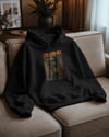 Çığlık Kedisi Baskılı Siyah Hoodie | Unisex %100 Pamuk Kapüşonlu Sweatshirt