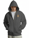 Erkek Cavalier King Charles Baskılı Oversize Fermuarlı Hoodie