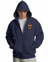 Erkek French Bulldog Baskılı Oversize Fermuarlı Hoodie