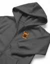 Erkek French Bulldog Baskılı Oversize Fermuarlı Hoodie