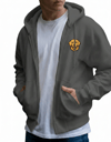Erkek Golden Retriever Baskılı Oversize Fermuarlı Hoodie