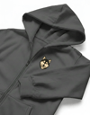 Erkek Husky Baskılı Oversize Fermuarlı Hoodie