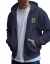 Erkek Kangal Baskılı Oversize Fermuarlı Hoodie