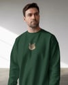 Erkek Minimal Maine Coon Kedi Logolu Unisex Bisiklet Yaka Sweatshirt – Günlük & Basic Stil