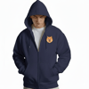 Erkek Pomeranian Baskılı Oversize Fermuarlı Hoodie