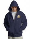 Erkek Poodle Baskılı Oversize Fermuarlı Hoodie