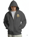 Erkek Poodle Baskılı Oversize Fermuarlı Hoodie