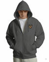 Erkek Rottweiler Baskılı Oversize Fermuarlı Hoodie