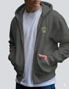 Erkek Scottish Fold Baskılı Oversize Fermuarlı Hoodie
