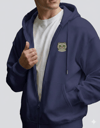 Erkek Scottish Fold Baskılı Oversize Fermuarlı Hoodie