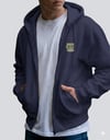 Erkek Scottish Fold Baskılı Oversize Fermuarlı Hoodie