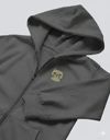 Erkek Scottish Fold Baskılı Oversize Fermuarlı Hoodie