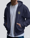 Erkek Scottish Fold Baskılı Oversize Fermuarlı Hoodie