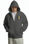 Erkek Shih Tzu Baskılı Oversize Fermuarlı Hoodie