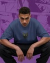 Erkek Siyah Kedi Baskılı Oversize Tişört – Minimal Black Cat Tasarım