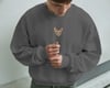 Erkek Sphynx (Tüysüz) Kedisi Desenli Sweatshirt – Minimal Göğüs Baskılı, Unisex Rahat Kalıp