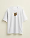 Erkek Tekir Kedi Baskılı Oversize Tişört – Minimal Tabby Cat Tasarım