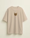Erkek Tekir Kedi Baskılı Oversize Tişört – Minimal Tabby Cat Tasarım