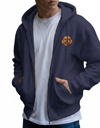 Erkek Toy Poodle Baskılı Oversize Fermuarlı Hoodie